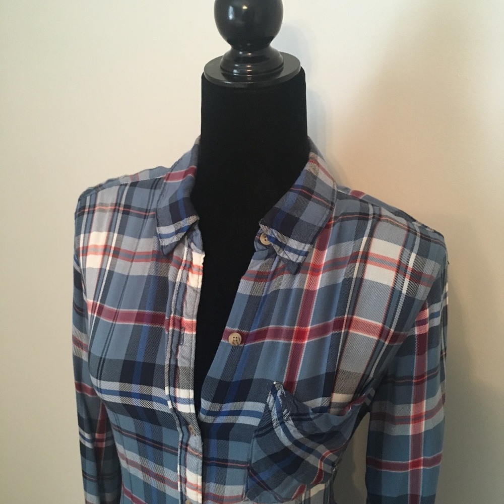 Abercrombie & Fitch red white & blue button down